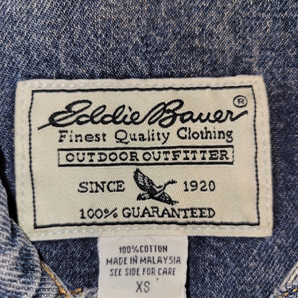 Eddie Bauer Classic Jean Denim Jacket 100% Cotton Size XS - Picture 2 of 11